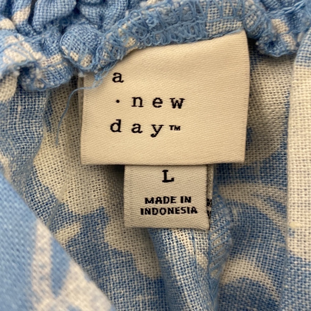 A New Day Linen Blend cutest Maxi Summer Dress size women’s -L - Picture 8 of 16